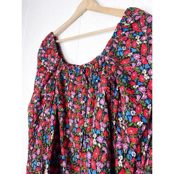 WRAY 'Birdie' Long Sleeve Floral Mini Dress in Pop Garden US XS - Picture 6 of 8